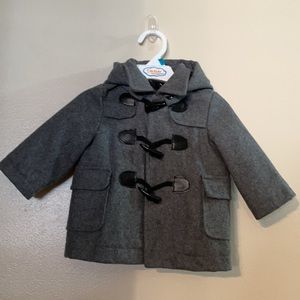 Koala Kids Gray Pea Coat - 6 Months